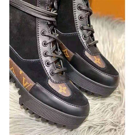 louis vuitton black boots womens